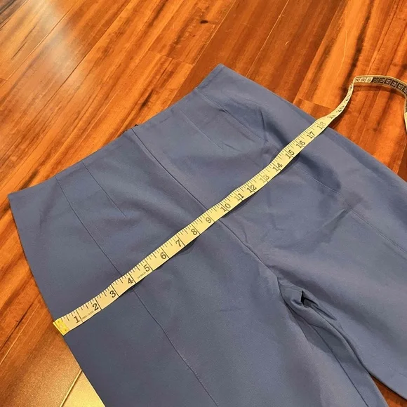 New NWT Free‎ People Periwinkle Blue Flare Pants Trousers Dress Back Zip Size M - Picture 9 of 10